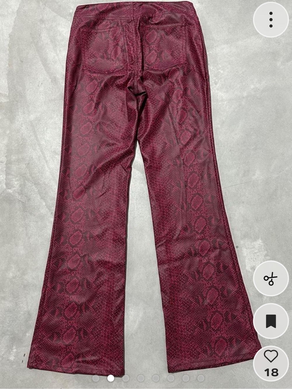 Vintage y2k Red Python Leather Pant